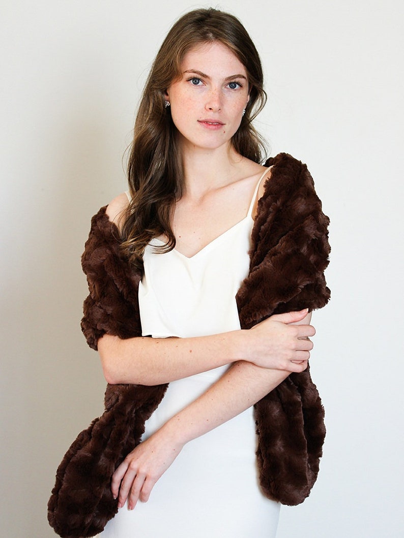 Faux Fur Wedding Shawl Ivory Faux Fur Wrap Bridesmaid Etsy