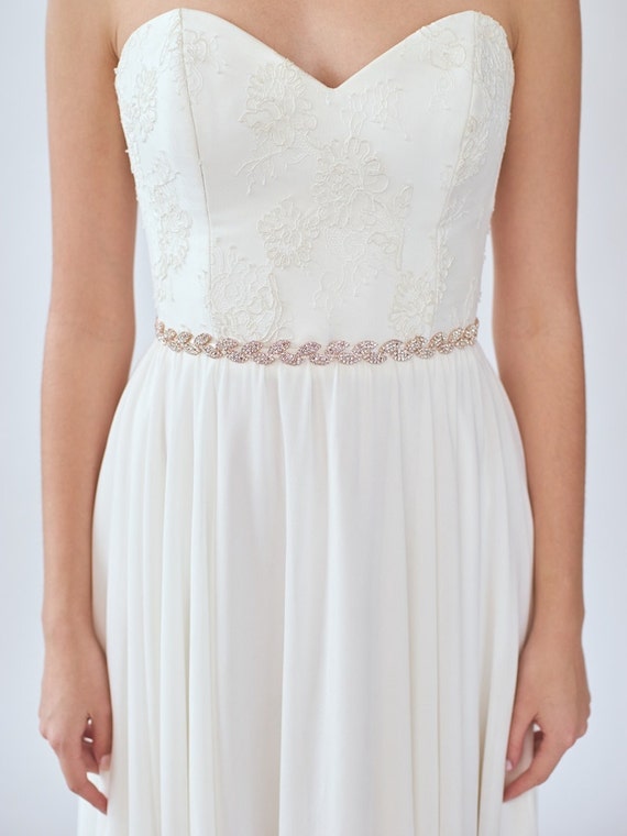 rose gold sash for dress