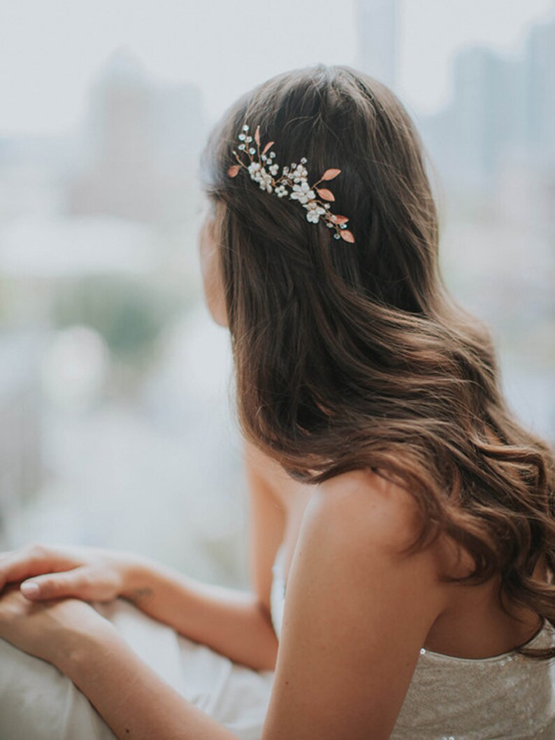 Wedding Hair Accessories Gold Leaf Bridal Hair Comb Etsy