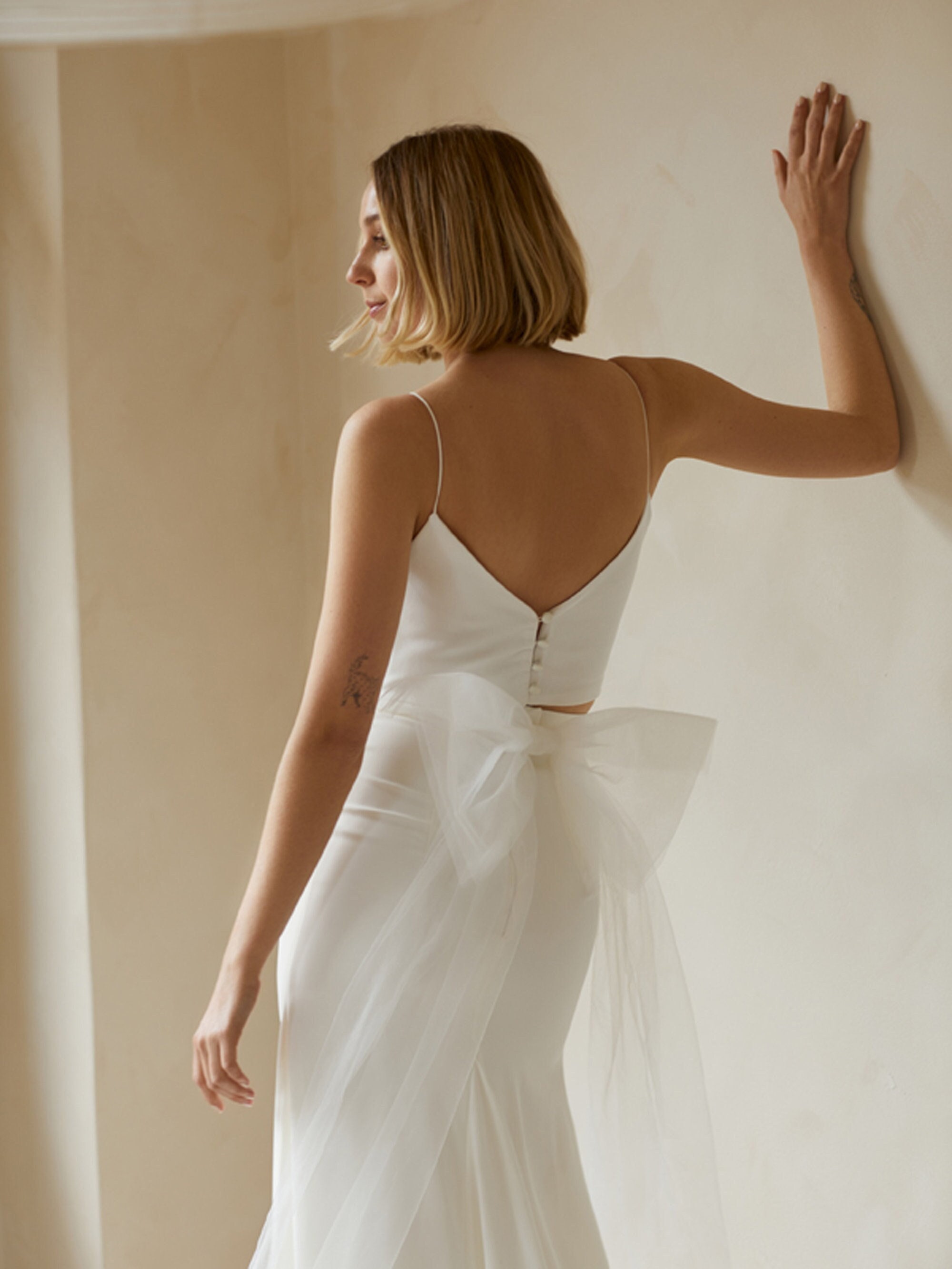 Tulle Bow Bridal Belt Wedding Dress Belt Over-sized Bow - Etsy UK