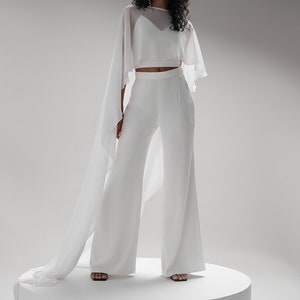 AMOR Chiffon Bridal Cape
