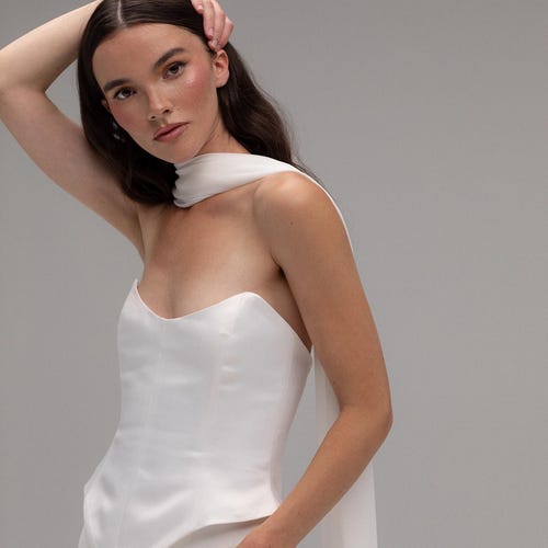 wedding dress topper short sleeve New BHLDN Amy Kuschel The Sonoma Topper Bridal Laces Size Medium