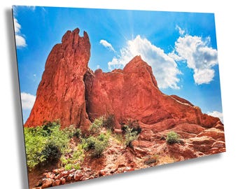 Garden of the Gods Colorado Springs Landmark Canvas Metal Print Livingroom Bedroom Office Wall Art
