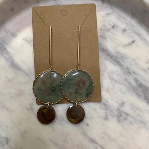 Floral Statement Earrings | Botanical Dangle Earrings | Long Earrings | Boho Flower Jewelry | Handmade Gift for Her | Lightweight