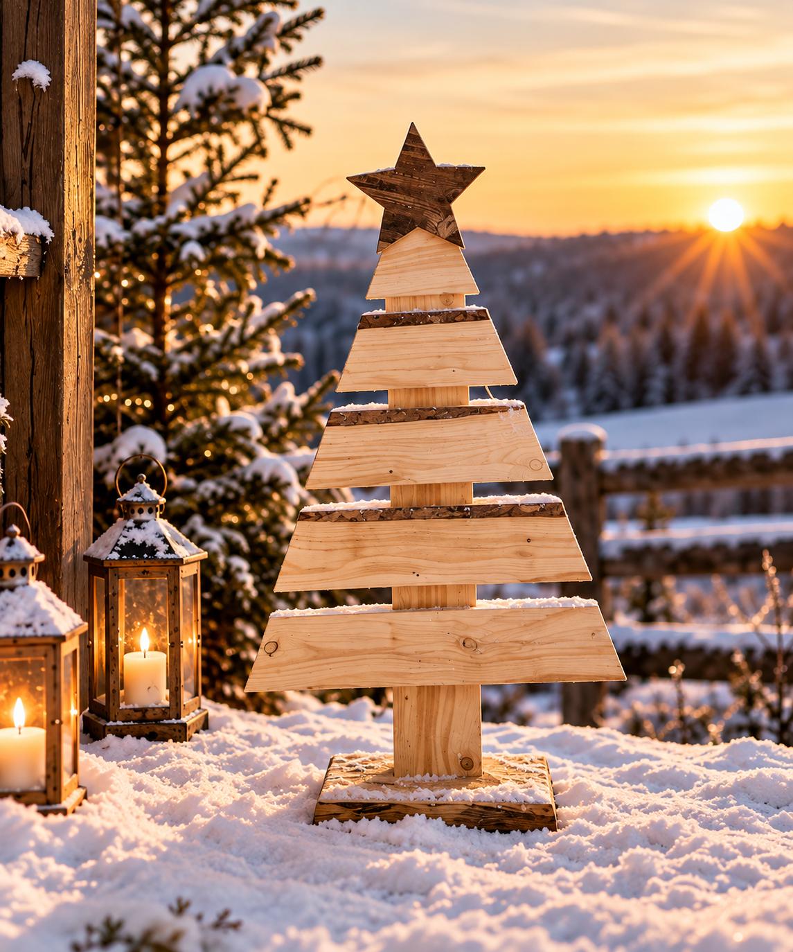 Weihnachtsdeko holz aussen