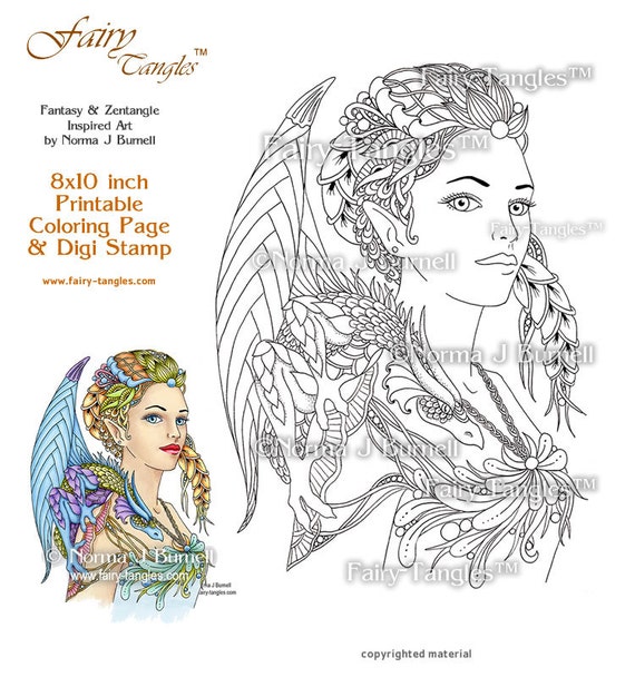 Digital Fairy Merry Christmas Coloring Book Digital Download Fairies,  Elves, Adult Color Book -  Denmark