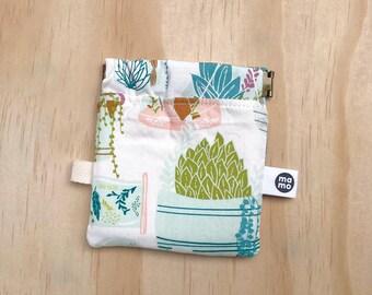 Terrarium of Succulents No. 5 squeeze / pinch pouch / coin purse