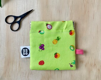 Tropical Fruit - squeeze / pinch pouch, coin wallet
