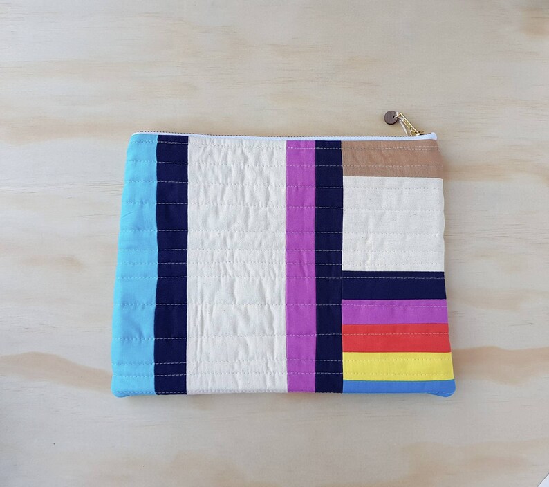 Newcastle Ocean Baths: Quilted fold over clutch bag image 4