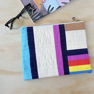 Newcastle Ocean Baths: Quilted fold over clutch bag image 1