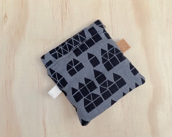 Little houses block print squeeze pouch