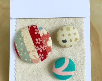 Pin button set - Cats and Kimonos