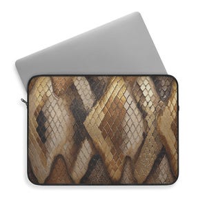 Funda para portátil con escamas de pitón: funda para MacBook con diseño de reptil, accesorio tecnológico de regalo
