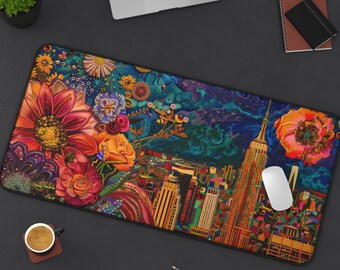 Luxus NYC Skyline Schreibtischmatte - Empire State Building Gaming Mousepad Dekor Geschenk