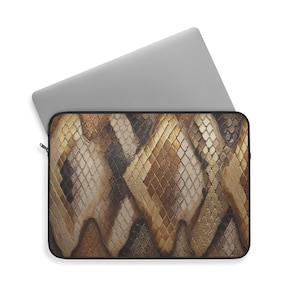 Funda para portátil con escamas de pitón: funda para MacBook con diseño de reptil, accesorio tecnológico de regalo