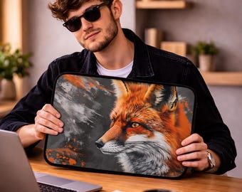 Housse pour ordinateur portable Fox Portrait - Abstrait cadeau accessoire technique pour étui MacBook