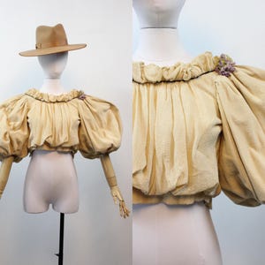 1890 VICTORIAN huge GIGOT SLEEVE bodice jacket xxs | new fall winter