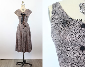 1950s SPIDERWEB print dress and cape xs | new spring summer