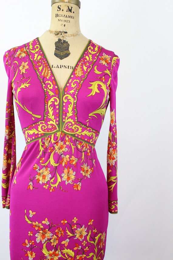 1960s 1970s EMILIO PUCCI magenta chartreuse SILK … - image 3