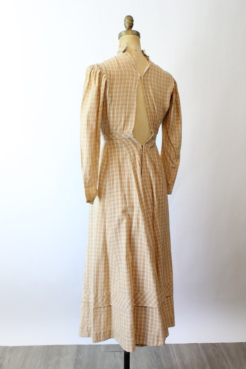 ANTIQUE 1905 edwardian COTTON dress xxs new fall image 7