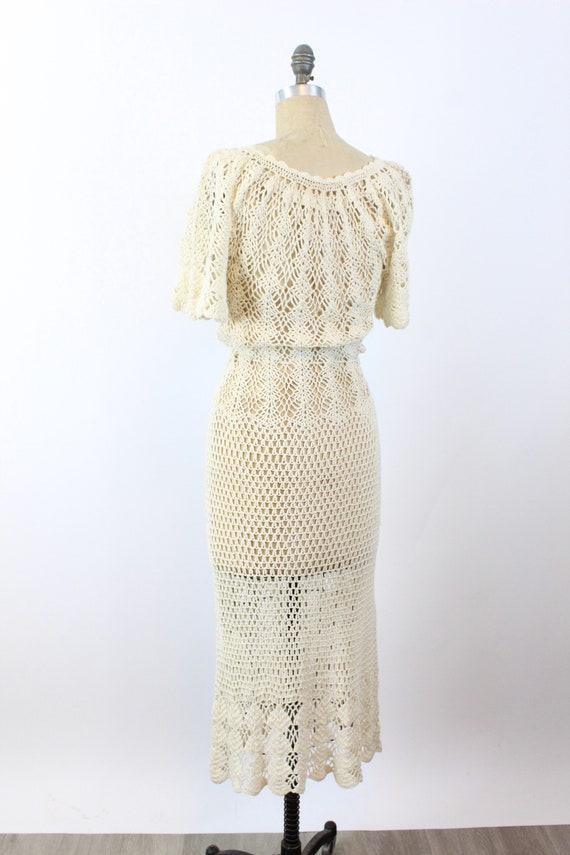 1930s IVORY knit dress small | new spring summer - image 8