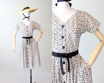 RARE 1940s Claire McCardell cotton shirtwaist dress xs  | new spring summer