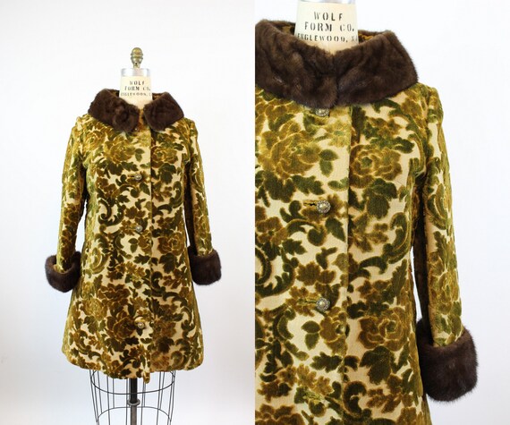 1960s LILLI ANN velvet mink fur coat medium | new