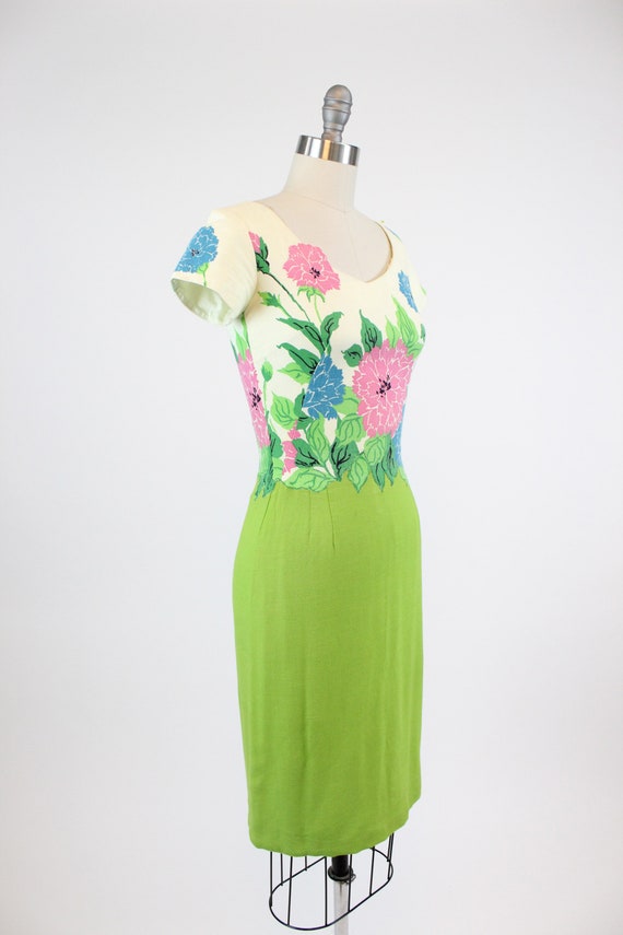 1950s floral cotton pique dress | vintage Jeanett… - image 7