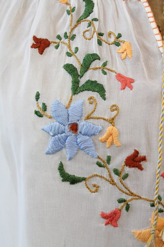 Vintage Hungarian hand Embroidered Peasant Blouse main image 1