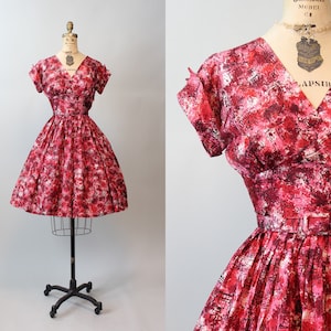 1950s JONATHAN LOGAN novelty CITYSCAPE print dress xs  | new spring summer