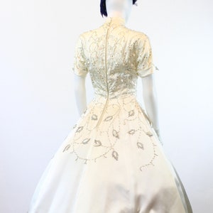 1950s RARE Ceil Chapman rhinestone beaded dress xs new winter image 7