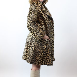 1960s faux LEOPARD print coat small medium new fall image 6