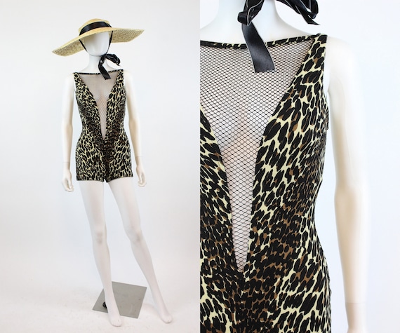 1960s RARE leopard COLE of California SCANDAL swim