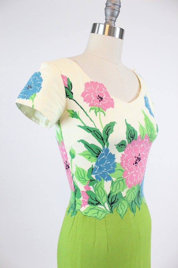 1950s floral cotton pique dress | vintage Jeanett… - image 6