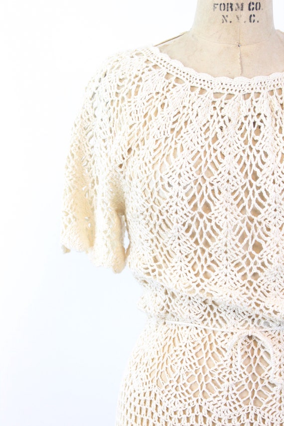 1930s IVORY knit dress small | new spring summer - image 3