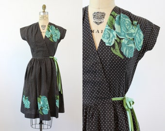 1950s Mode O' Day ROSE WRAP dress small | new spring summer