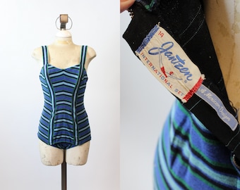 1950s 1956 documented JANTZEN MEXICAN bathing suit swimwear medium | new spring summer