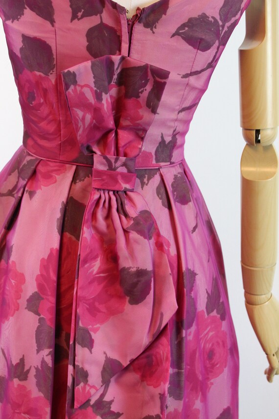 1950s ROSE PRINT organza dress xxs | new spring s… - image 8