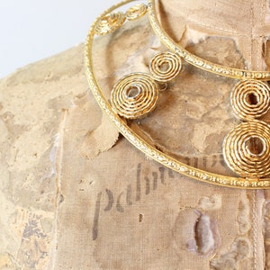1970s EGYPTIAN gold bib CHOKER MASSIVE necklace new spring summer image 4