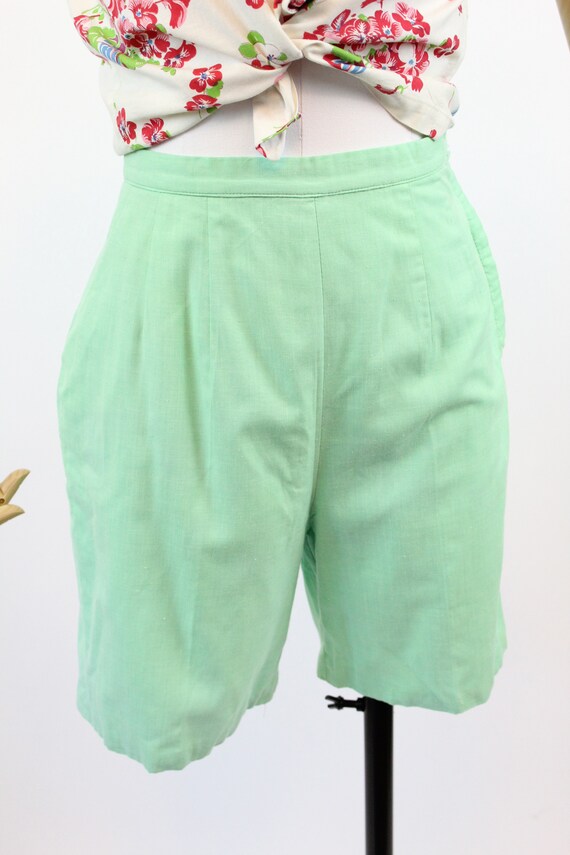 1950s mint cotton shorts xs | vintage bradley sho… - image 3