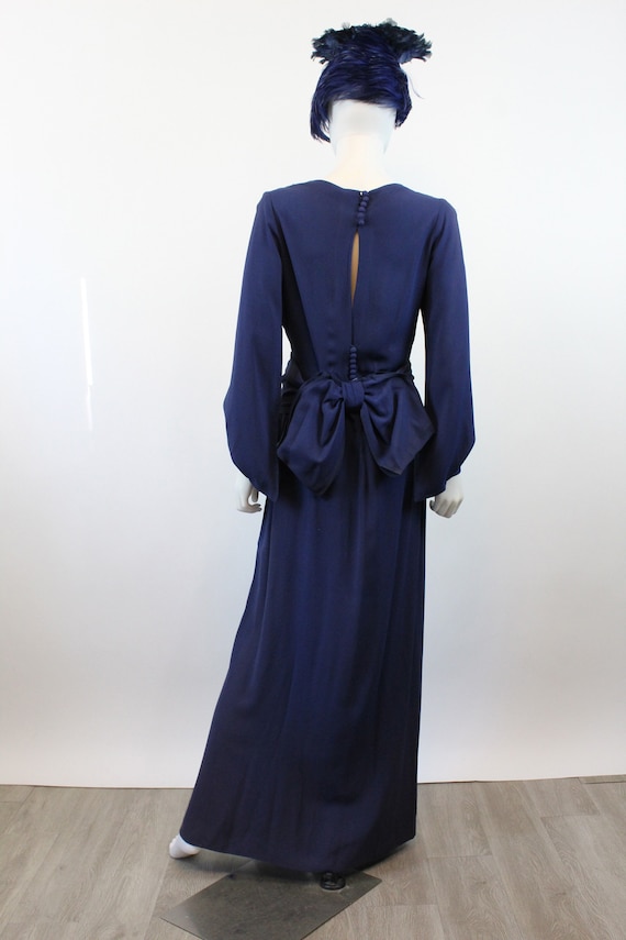 1930s SLIT open sleeves RAYON dress gown medium |… - image 10