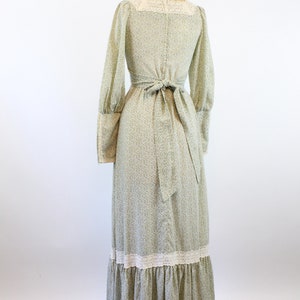 1970s GUNNE SAX cotton FLORAL maxi dress xs new spring summer image 9