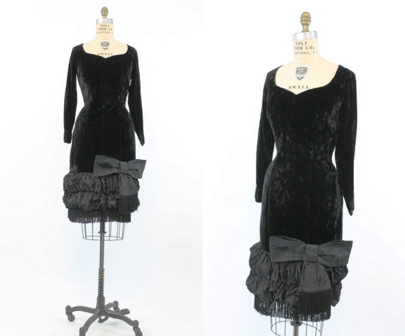 1950s Lilli Diamond velvet dress small | vintage