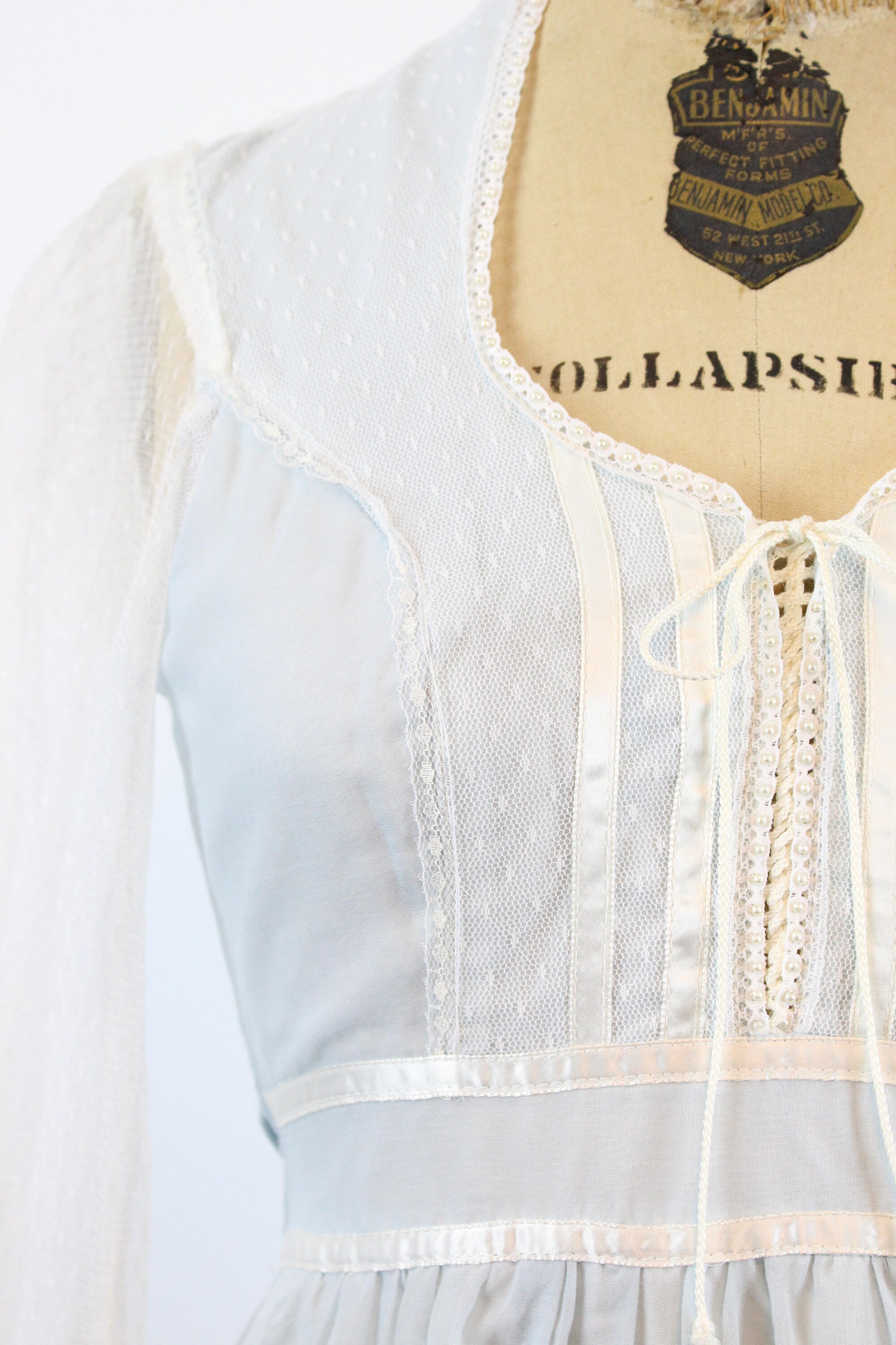1970s Gunne Sax CORSET Blue Maxi Dress Xxs | New Spring Summer - Etsy