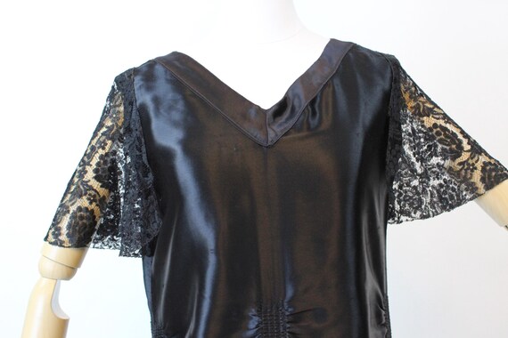 Small 1920s Liquid Satin Deco Dress