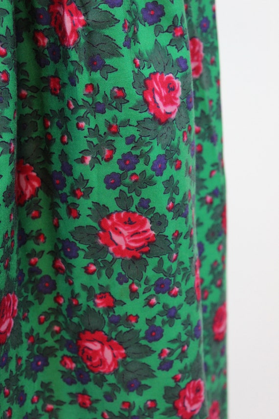 1950s rose print set dress xs | vintage novelty p… - image 4