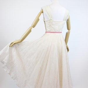 1950s Mitzi Morgan embroidered organza dress xs new spring summer image 7