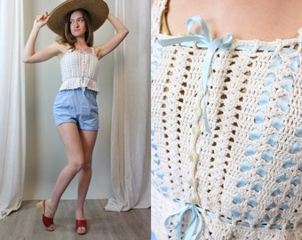 EDWARDIAN antique top crochet lace camisole xs | new spring summer