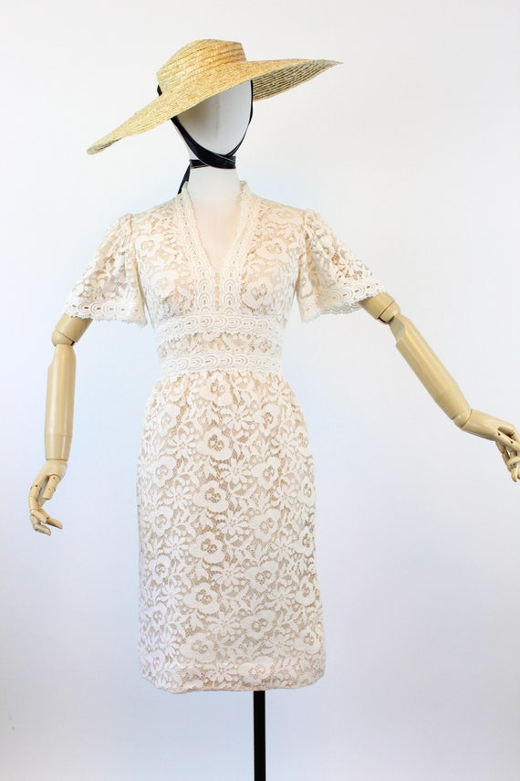 1970s VICTOR COSTA lace wedding dress xs | new sp… - image 2