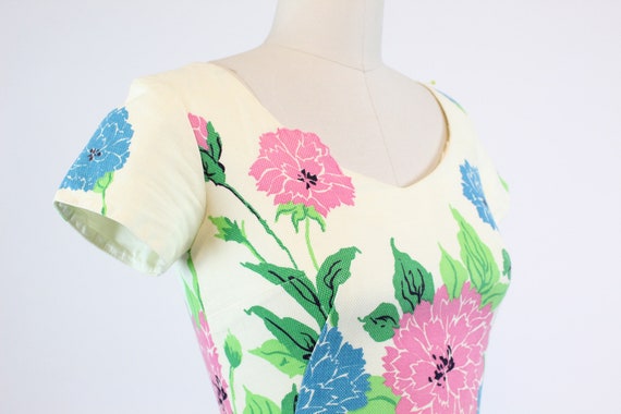 1950s floral cotton pique dress | vintage Jeanett… - image 5